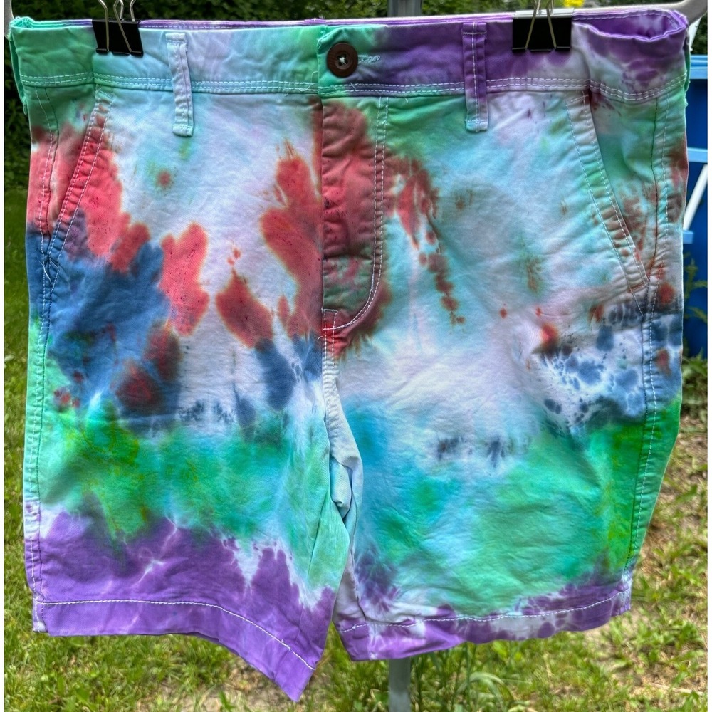 Aeropostale Shorts Men's‎ Tie Die Jean 5 pocket 33x8.5 tagged 32